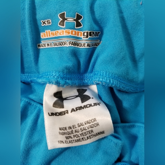 Under Armour AllSeasonGear Blue and Yellow Loose Crop Pants - Picture 4 of 4